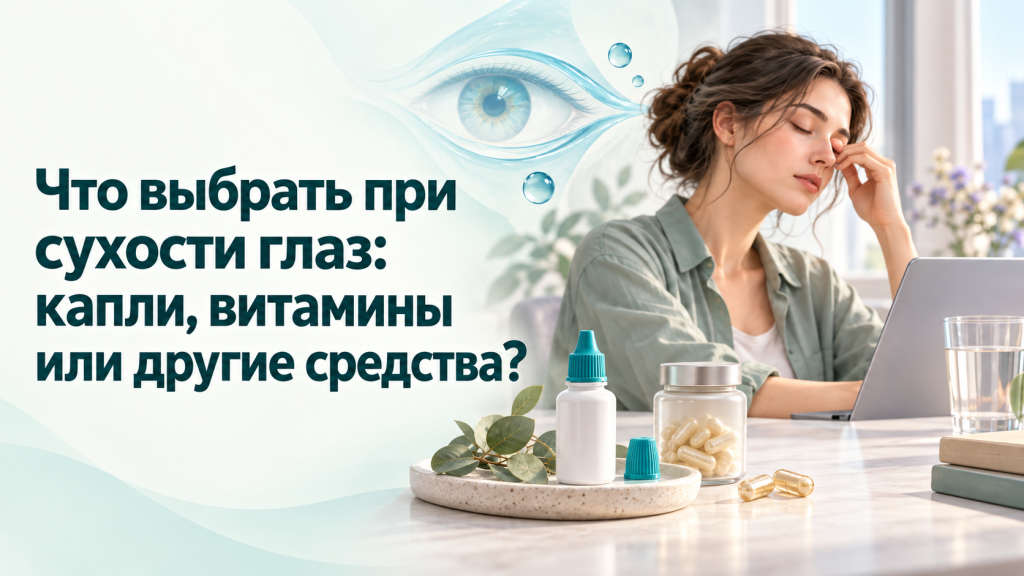 Что выбрать при сухости глаз: капли, витамины или другие средства?