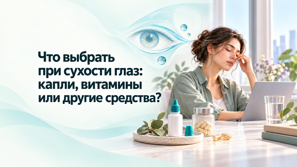 Что выбрать при сухости глаз: капли, витамины или другие средства?