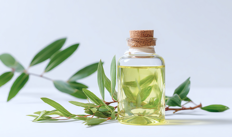 Масло чайного дерева выступает в роли антисептика: мягко защищает от бактерий, не раздражая и не пересушивая кожу.